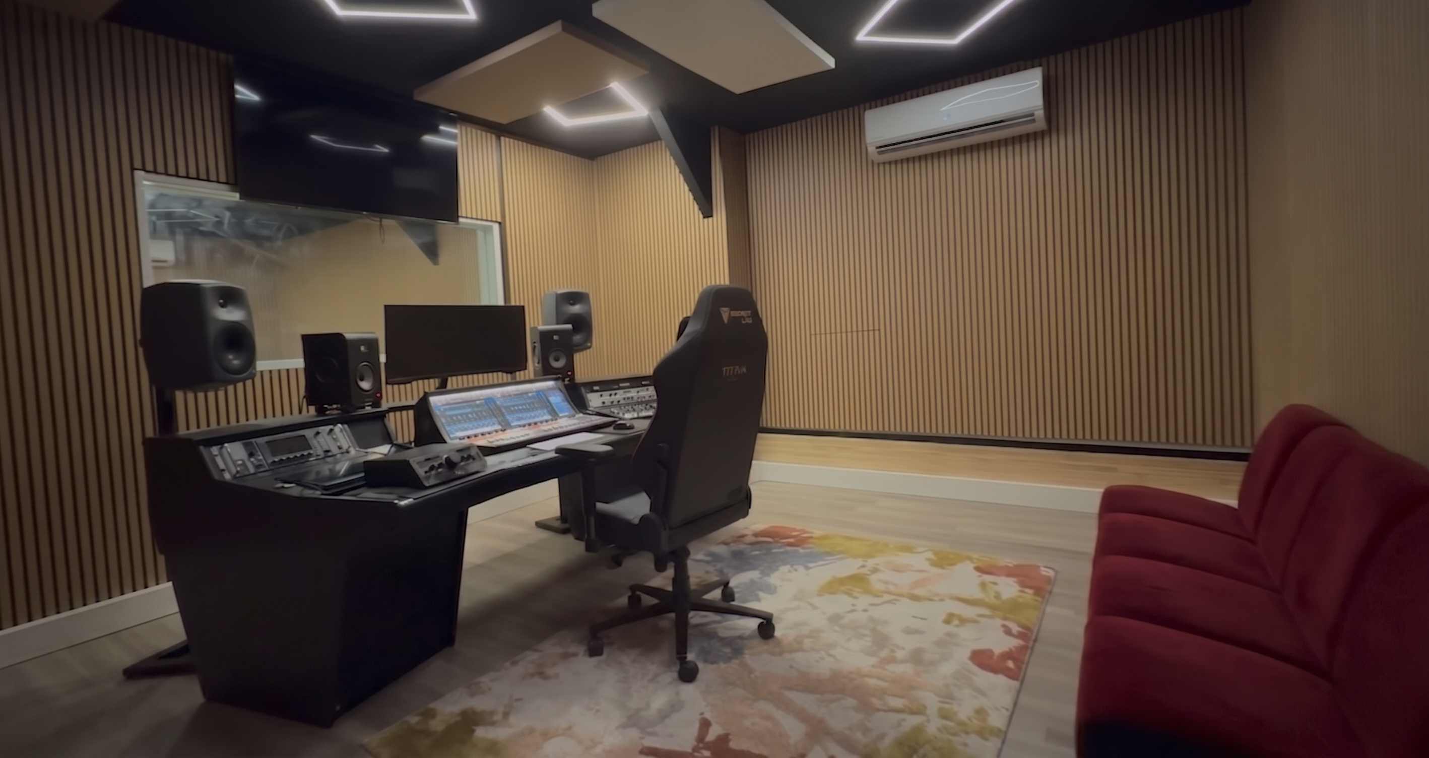 Console de mixage pour captation et mixage live au Karukera Studio en Guadeloupe